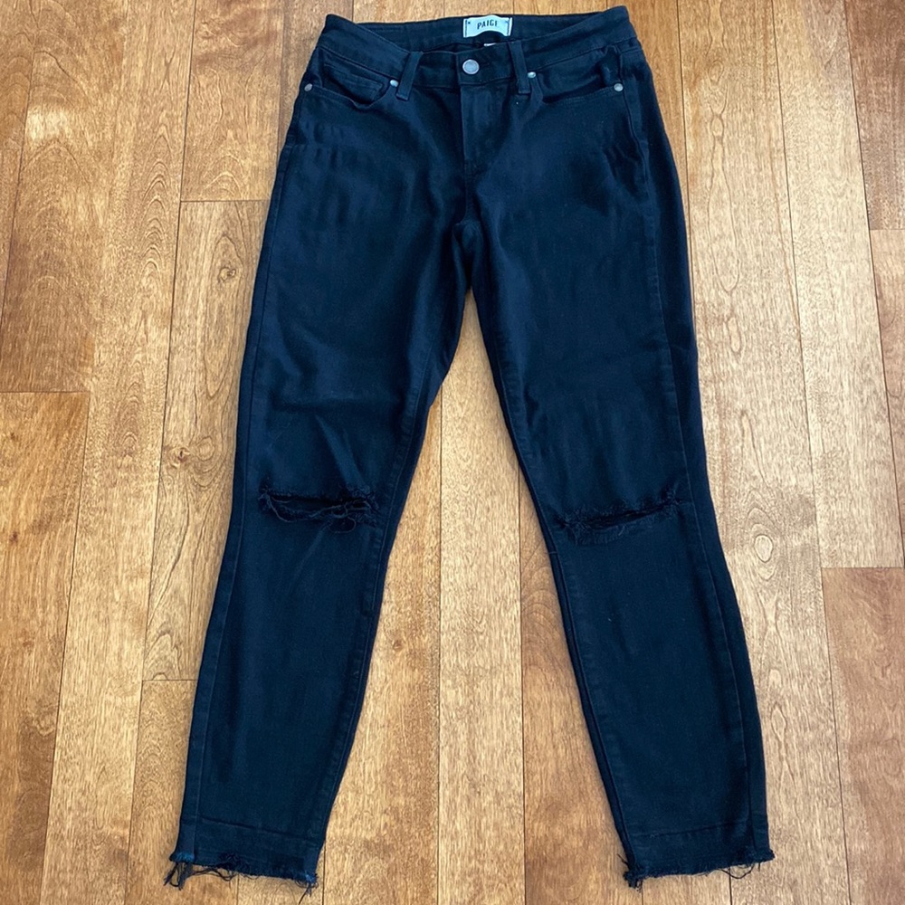 Paige Black Verdugo Cropped Jeans Size 27